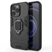 For iPhone 13 Pro Case,Shockproof Armour Cover,Magnetic Ring Holder,Black