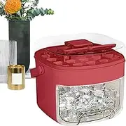Ice Molds for Cocktails,Chilling Cube Maker Bin - Press-Type Design Easy Release Ice Making Tool with Handle and Lid for Daily Life Kitchen Party Picnic Gathering