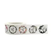 500pcs/roll Round Floral New Styles Thank You Stickers Seal Label for Wedding Favor Party Handmade Envelope Stationery