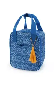 Thistle & Thread Insulated Lunch Bag with MICROBAN (Blue Moroccan Tile) - NEW!!!