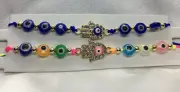 2 PC Evil Eye Bracelets Set Jewelry Unisex Bead Charm String Knot Bracelet 1742