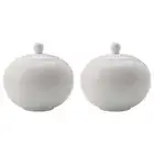 2x Maxwell & Williams White Basics Sugar Bowl w/ Lid Storage Container Porcelain