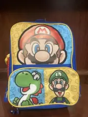 Super Mario Bros Kids Rectangular Lunch Bag Mario Luigi And Yoshi