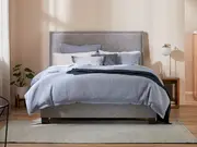 Elevation Framed Headboard & Manual Gas Lift Base - King / Jazz Frost