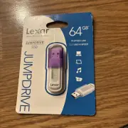 NEW Sealed Lexar 64 GB Jump drive S50 Purple Hi Speed USB