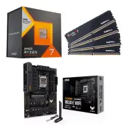 AMD Ryzen 7 7800X3D, ASUS B650-E TUF Gaming, G.Skill Flare X5 64GB RAM Bundle