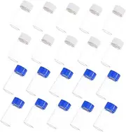 PLAFOPE 20Pcs Glass Reagent Bottles Transparent Screw Top Sample Seal Containers for Laboratories Schools Home Use for Chemicals Crafts Hobbies