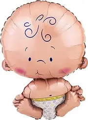 Anagram International Welcome Baby Shape Foil Balloon, 24", Multicolor