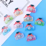 10pcs Assorted Flat Back Perfume Bottles Resin Embellishments Art Decors 20*17mm