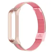 Smart Watch Wrist Strap Replacement Bracelet Stainless Steel For Xiaomi Mi Band 3/4 Pink