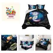 Axolotl Bedding Set for Kids Bedroom Decor,Space Cartoon Axolotl Pattern Kawa...