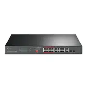 TP-Link TL-SL1218P 16-Port 10/100 Mbps + 2-Port Gigabit Rackmount Switch w/PoE+