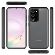 For Samsung Note 20 Transparent Shockproof Durable Bumper Cover Case CLEAR/BLACK