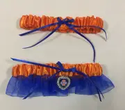 New NCAA University of Illinois Elastic Lace Bridal Wedding Garter Set
