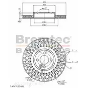 Bremtec Euro-Line GeoZinc Coated Brake Rotor - BDR40014EL