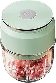 Garlic Mincer Electric,USB Charging Food Processor - Cordless Portable Multifunctional Kitchen Dicer with Bowl for Baby Food Salad Prep, Camping, Restaurant