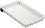 Belca SS-301 Kitchen Storage, Under Sink Slide Tray, Width 10.2 x Depth 17.7 x Height 2.0 inches (26 x 45 x 5.1 cm), White with Wheels