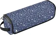 [sanluoli] Hot Hair Tools Travel Bag with Heat Resistant Mat Curling Iron Travel Holder Storage Bag Merry Christmas Blue Gifts Travel Bag for Hair Tools