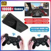 Wireless HDMI TV Game Stick Console 10000+ Built-in Games +2 Wireless Gamepad FZ