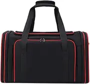 STARTIST Cat Carrier Kitten Tote Carriers Extended Outpacks Anti Scratch Pet Tote Pet Travel Backpack for Vacation Travel Walking Gift, Black Red
