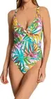Bleu Rod Beattie Women's Fantasy Island Plunge Drape Cross-Back Mio, Multi, 10