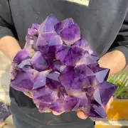 14.3lb Large Natural Amethyst geode quartz crystal cluster specimen Healing
