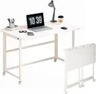Mobile Computer Desk, Home Office Desk with Wheels for Computer Workstation, No
