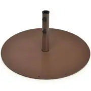 Costway Patio Umbrella Base 59 lbs. 14.5" Weighted Round Metal Material In Brown