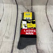 Spongebob Squarepants "Ladies Man" Valentines Socks Sz: 10-13 NWT