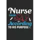 Nurse called According to His purpose: Nursing journal notebook gifts 100 page lined journal, Nursing Journal for Nurses
