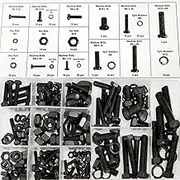 240Pieces Screw Assortment Kit, 10.9 Grade Alloy Steel, Button Head Socket Cap Metric Screws Bolts, Flat Washers/Nuts/Hex Wrenches M6/M4/M5/M6/M8/M10,Black