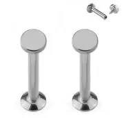 16G STEEL DISC INTERNALLY THREADED LABRET TRAGUS STUD RING Squid Game Jewelry