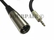 25ft XLR 3-Pin Male to 3.5mm 1/8" Stereo Plug Shielded Microphone Mic Cable TRS