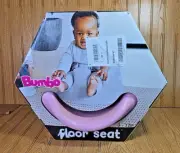 Bumbo Infant Floor Seat Baby Sit Up Chair with Adjustable Harness, Pink