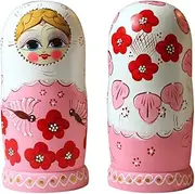 Matryoshka Russian Nesting Dolls 10 Piece Nesting Doll Hand Painted Wooden Handmade Russian Matryoshka Kids Christmas Holiday Birthday Gifts Happy Gift