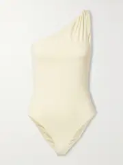 [BONDI BORN] BONDI BORN - + Net Sustain Callie One-shoulder Swimsuit - White - x small x small White