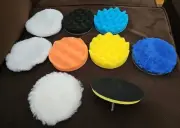 9Pcs 5 Inch Polishing Pads Sponge Waxing Foam Buffing Kit Car Polisher for Drill
