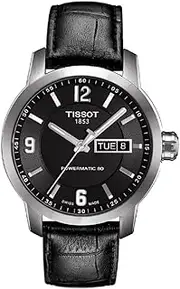 [Tissot] Men's T0554301605700 PRC 200 Analog Display Swiss Automatic Black Watch, Black, Modern