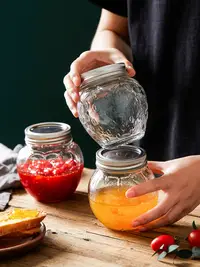 在飛比找松果購物優惠-英式北歐風格密封罐 玻璃儲物罐日常送禮果醬瓶子 (8.3折)