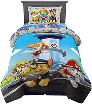 Franco Kids Bedding Super Soft Comforter and Sheet Set, 4 Piece Twin Size, Paw Patrol