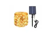 Solar USB Dual LED Wire Lights 200 Warm
