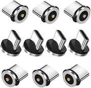 BEANPRECOY 10pcs Magnetic Connector Tip Magnetic Phone Cable Adapter 360°Rotating Magnetic Phone Cable Adapter Connector Tips Head for for Phone Adapter USB Device Magnetic Connector Head