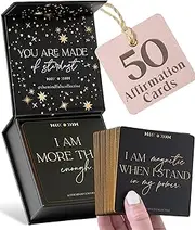 Positive Affirmation Cards for Women - 50 Daily Affirmations for Women. Motivational Mindfulness Cards, Inspirational Self Care Spiritual Gifts Astrology, Zodiac Gifts