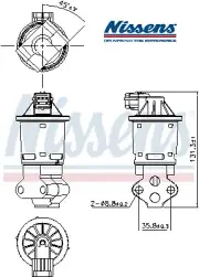 EGR GAS RECIRCULATION VALVE NIS98354 NISSENS I