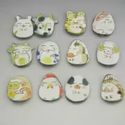 Kyoto ware, Kiyomizu ware, Zodiac lucky chopstick rest set, Kaho