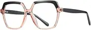 Plastic Titanium Frame Blue Light Blocking Computer Glasses for Women Round Transparent Spectacles