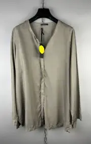 NEW Oska Avant Garde Modal Cupro Garmet Dyed Button Shirt Blouse Size M