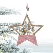Christmas Wooden Hanging Ornament Xmas Tree Pendant Decorations Home Decor