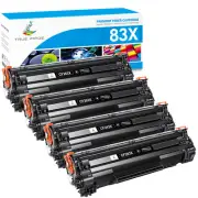4PK CF283X 83X Toner Cartridge for HP LaserJet Pro M201dw M201n M202dw M225dn