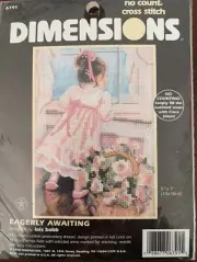 Vintage Dimensions No Count Cross Stitch Eagerly Awaiting 5” by 7” Kit 6791